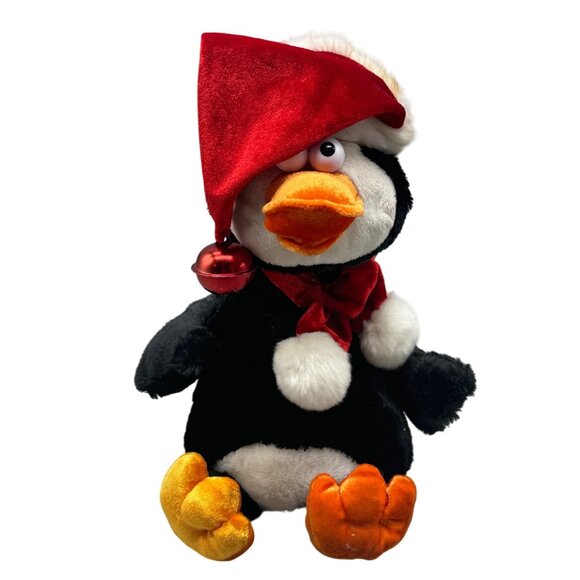 Dan Dee Holiday Christmas Penguin Plush Toy Yakety yak light up dances READ - Picture 1 of 9